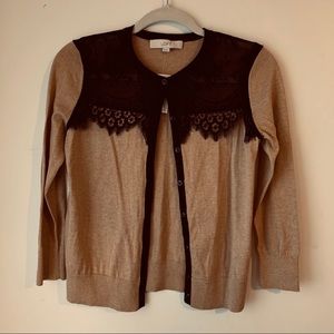 Loft lace shoulder buttoned cardigan Clearance!! Make any offer! J